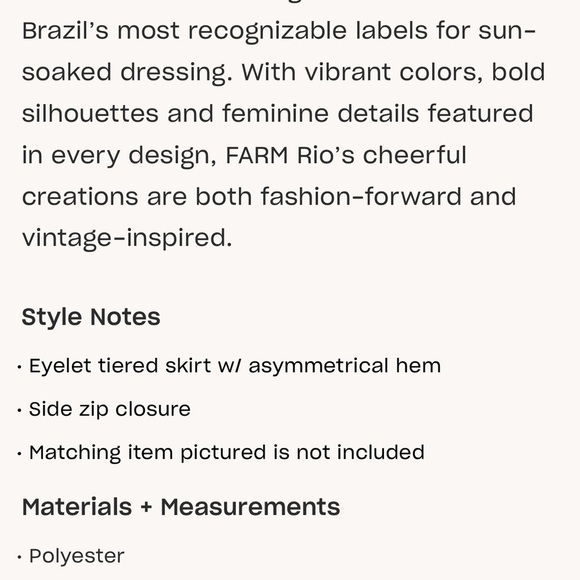 FARM Rio Peach eyelet Tiered Midi A-Line Skirt asymmetric hem sz L side zip - Picture 6 of 10